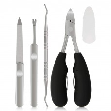 4 PCS Toenail Pedicture Treatment Tool Kit, Ingrown Toenail Removal Set with Clippers, File, Lifter 4 PCS Toenail Pedicture Treatment Tool Kit, Ingrown Toenail Removal Set with Clippers, File, Lifter